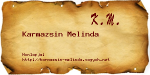 Karmazsin Melinda névjegykártya